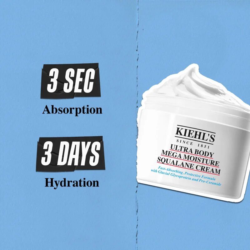 Kiehl's Ultra Body Mega Moisture Squalane Cream хидратиращ лосион за тяло за жени 250 мл.