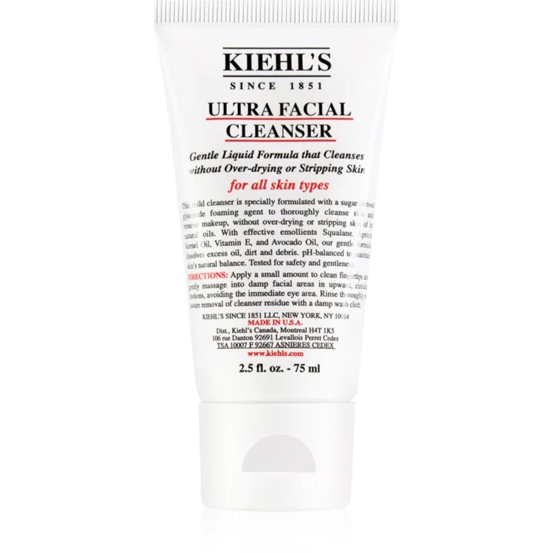Kiehl's Ultra Facial Cleanser лек почистващ гел за всички типове кожа на лицето 75 мл.