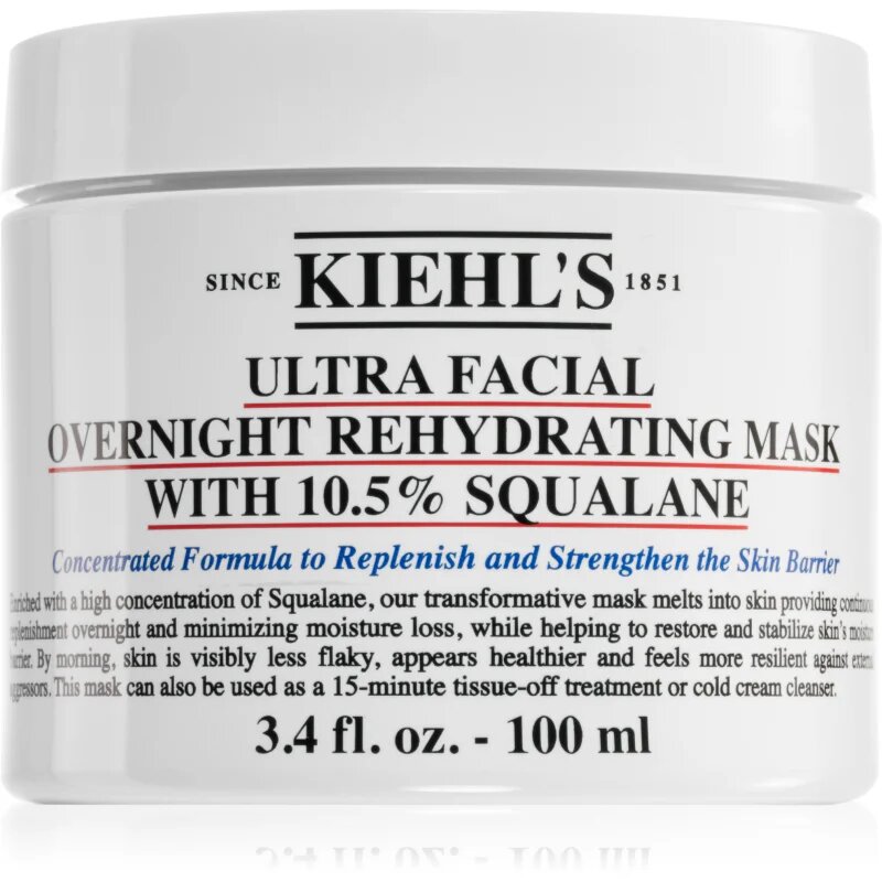 Kiehl's Ultra Facial Overnight Rehydrating Mask нощна маска за възстановяване на кожата 100 мл.