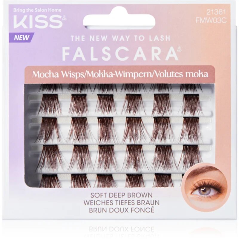 KISS Falscara Multi Wisps лепящи снопчета мигли Mocha 24 бр.