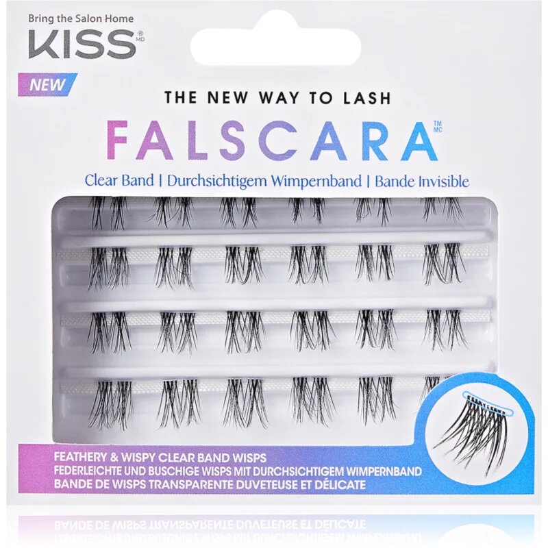 KISS Falscara The New Way to Lash лепящи снопчета мигли без възли 24 бр.