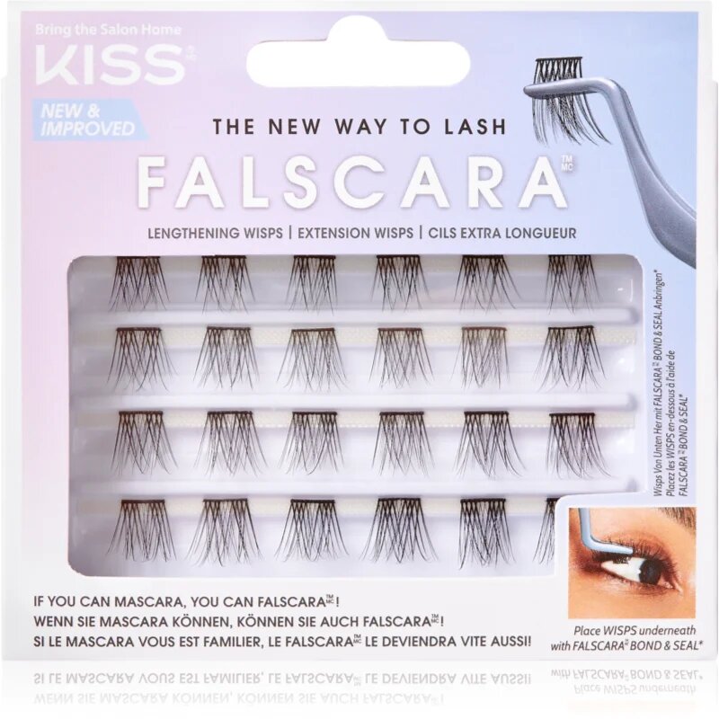 KISS Falscara Wisp лепящи снопчета мигли Lengthening Wisps 24 бр.