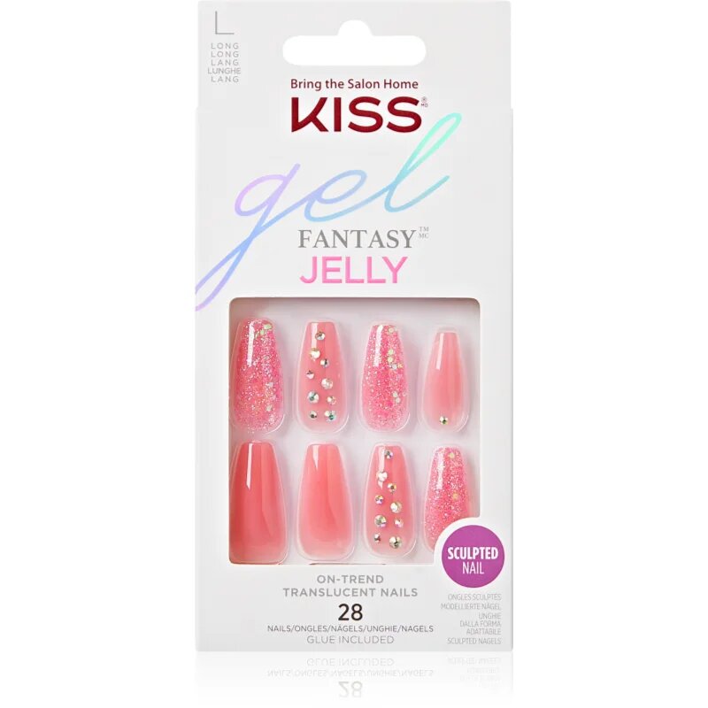 KISS Gel Fantasy Jelly Изкуствени нокти Be Jelly 28 бр.
