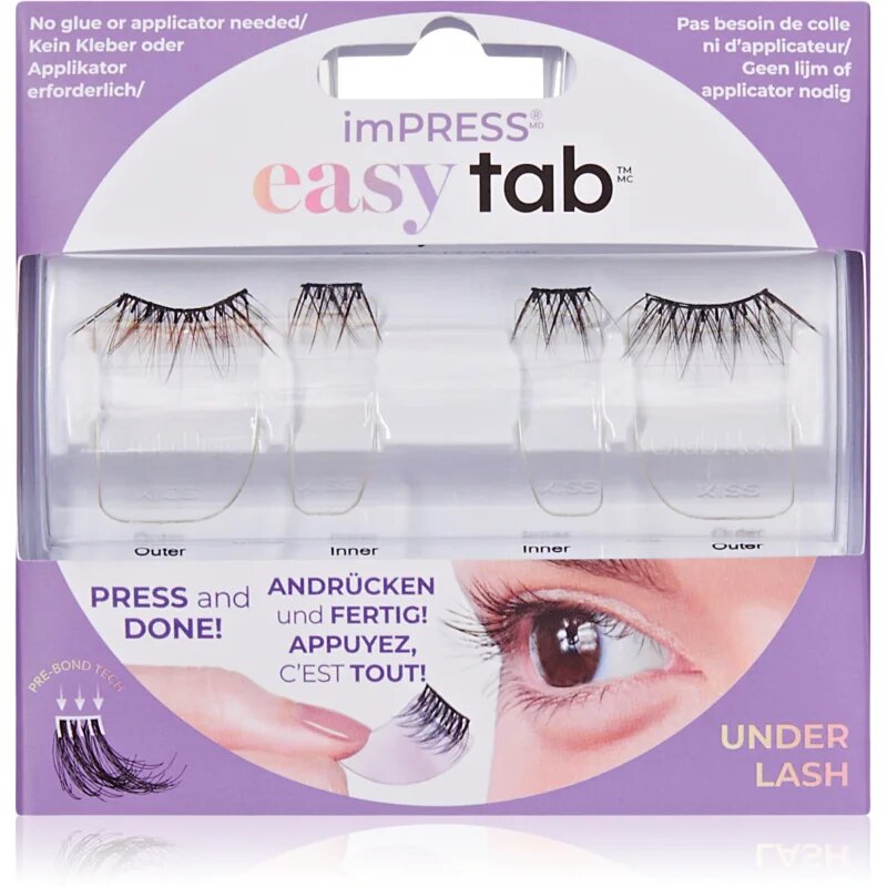 KISS imPRESS easy tab самозалепващи се мигли на снопчета 4 бр.