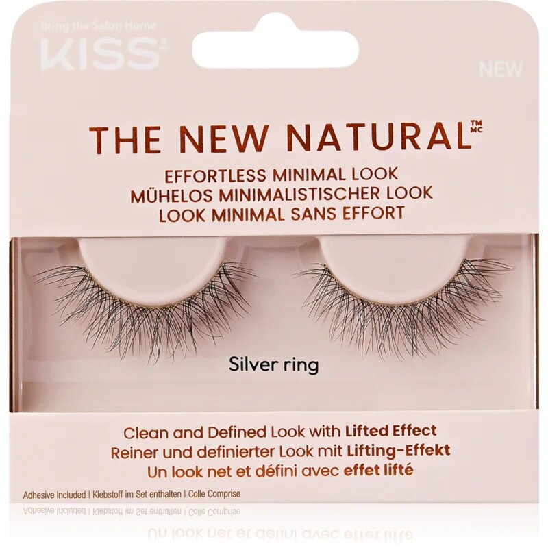 KISS The New Natural Effortless Minimal Look изкуствени мигли Silver Ring 1 чифт