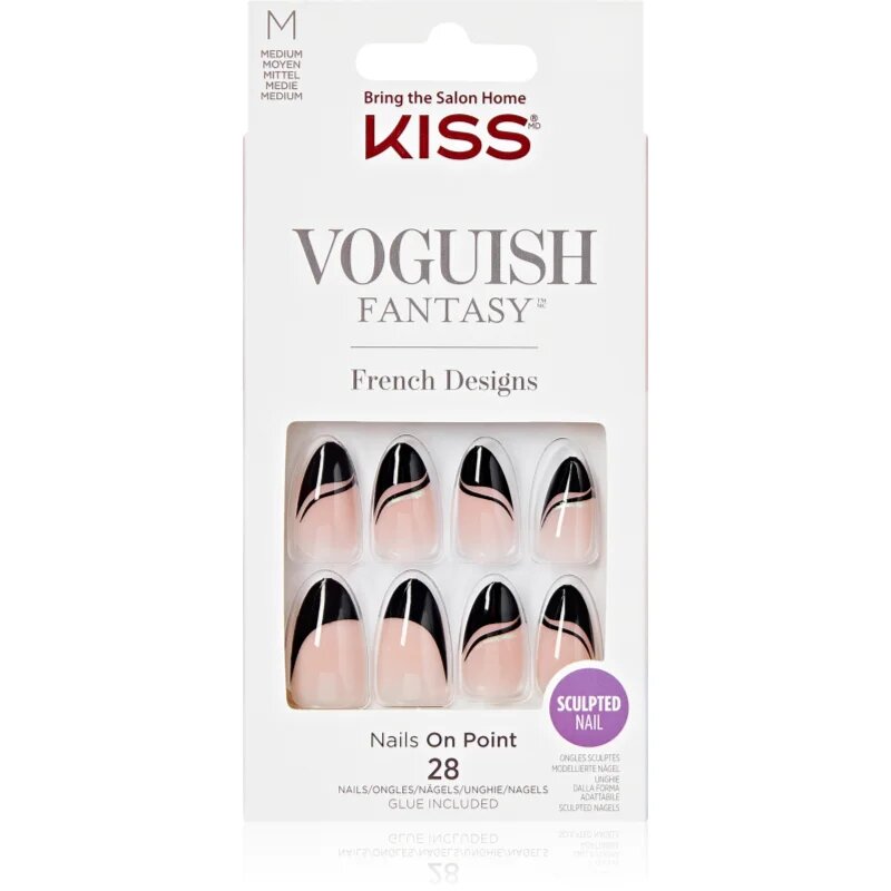 KISS Voguish Fantasy Magnifique Изкуствени нокти медиум Magnifique 28 бр.