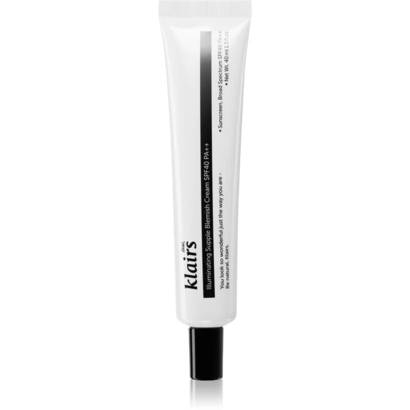 Klairs Illuminating Supple Blemish Cream хидратиращ ВВ крем против несъвършенства на кожата SPF 40 40 мл.