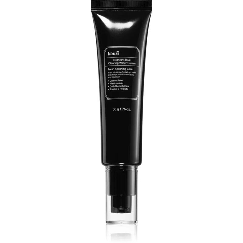 Klairs Midnight Blue Clearing Water Cream лек хидратиращ крем за освежаване и изглаждане на кожата 50 гр.