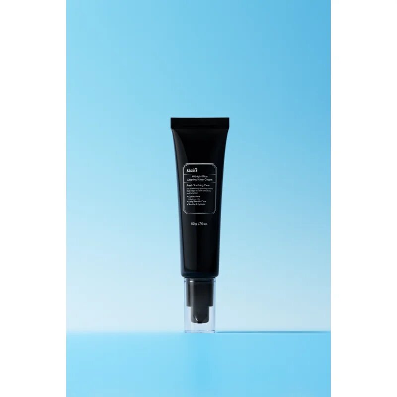 Klairs Midnight Blue Clearing Water Cream лек хидратиращ крем за освежаване и изглаждане на кожата 50 гр.