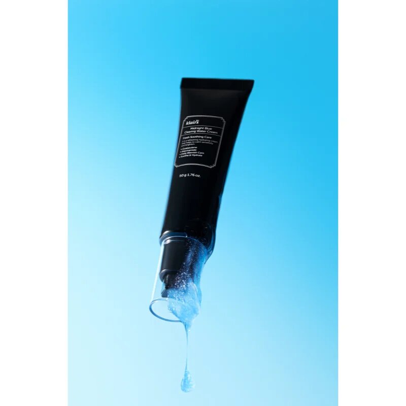 Klairs Midnight Blue Clearing Water Cream лек хидратиращ крем за освежаване и изглаждане на кожата 50 гр.