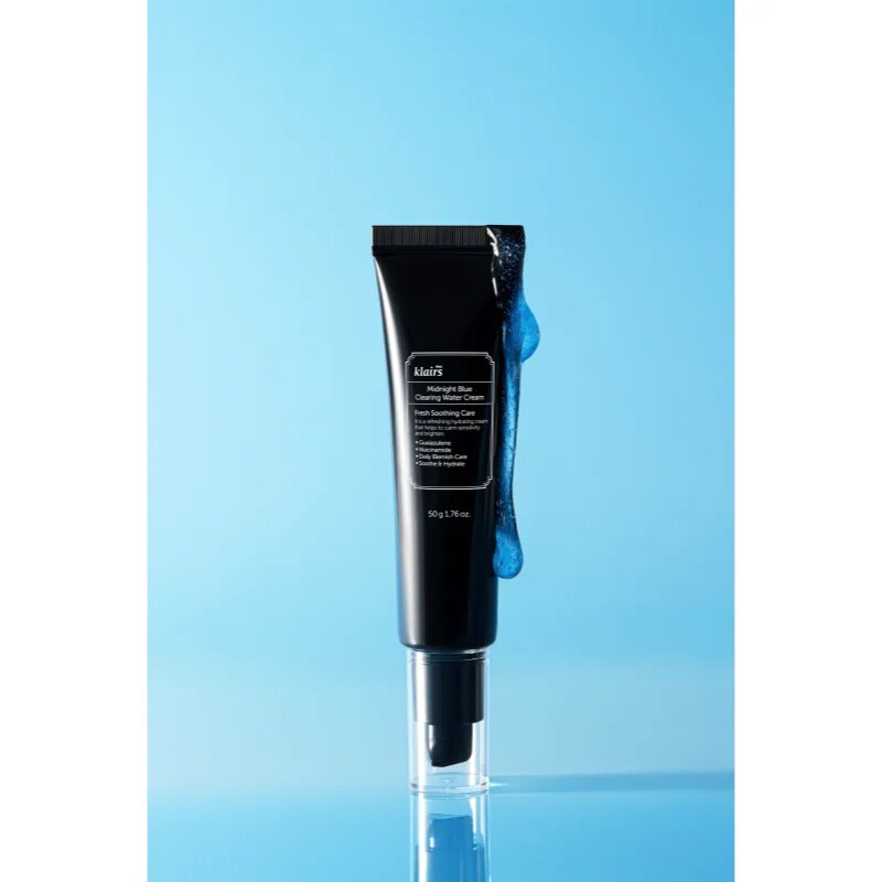 Klairs Midnight Blue Clearing Water Cream лек хидратиращ крем за освежаване и изглаждане на кожата 50 гр.
