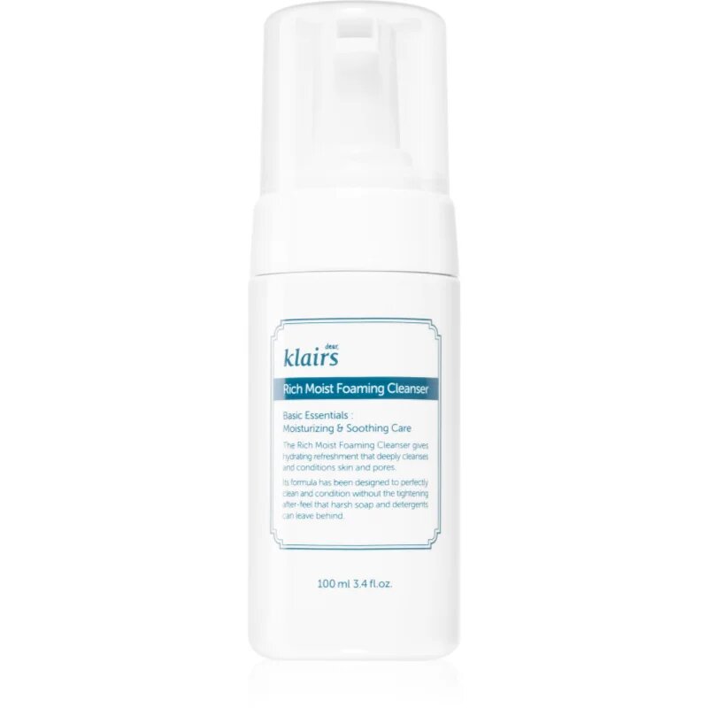Klairs Rich Moist Foaming Cleanser почистваща пяна с хидратиращ ефект 100 мл.
