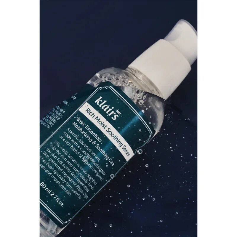 Klairs Rich Moist Soothing Serum успокояващ серум за лице с хидратиращ ефект 80 мл.