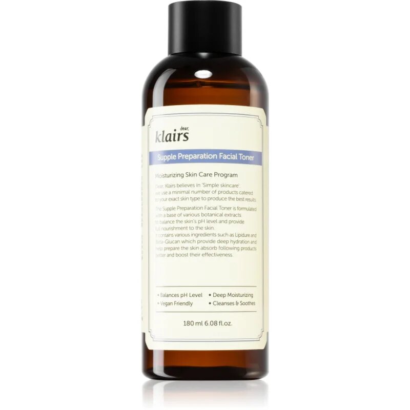 Klairs Supple Preparation Facial Toner хидратиращ тоник изравняващ pH на кожата 180 мл.
