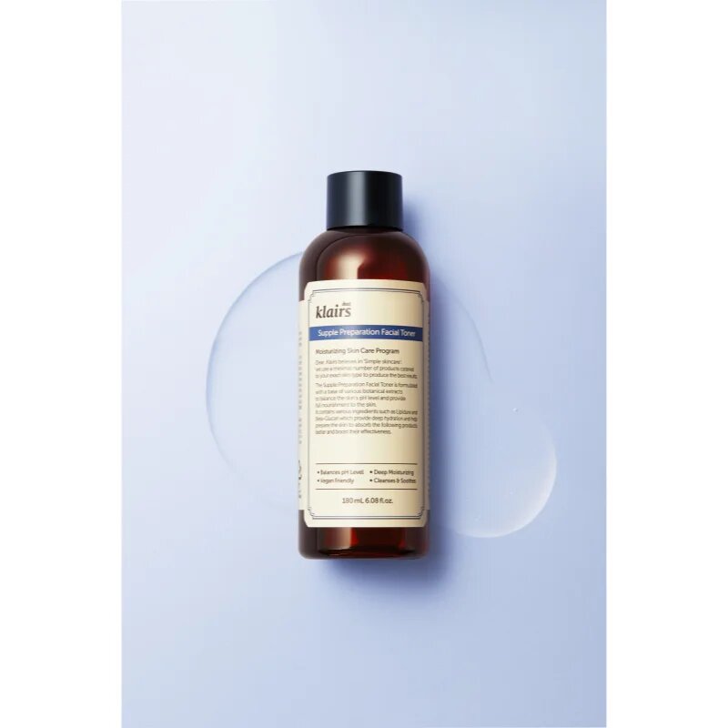 Klairs Supple Preparation Facial Toner хидратиращ тоник изравняващ pH на кожата 180 мл.