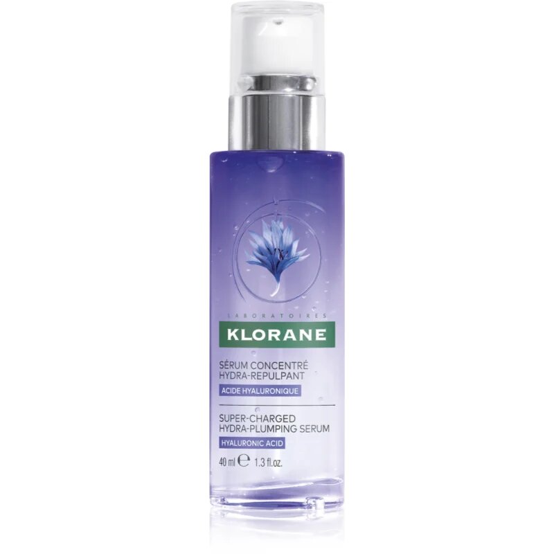Klorane Cornflower Super-Charged Hydra-Plumping Serum активен серум за озаряване и изглаждане на кожата на лицето 40 мл.
