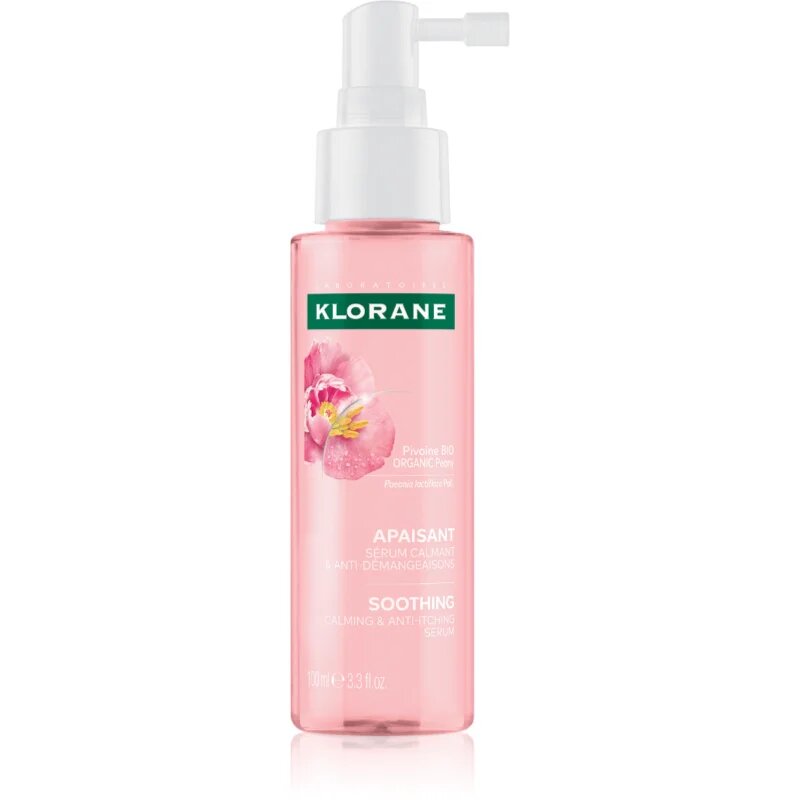 Klorane Peony Soothing Calming & Anti-Itching Serum успокояващ серум за чувствителен и раздразнен скалп 100 мл.