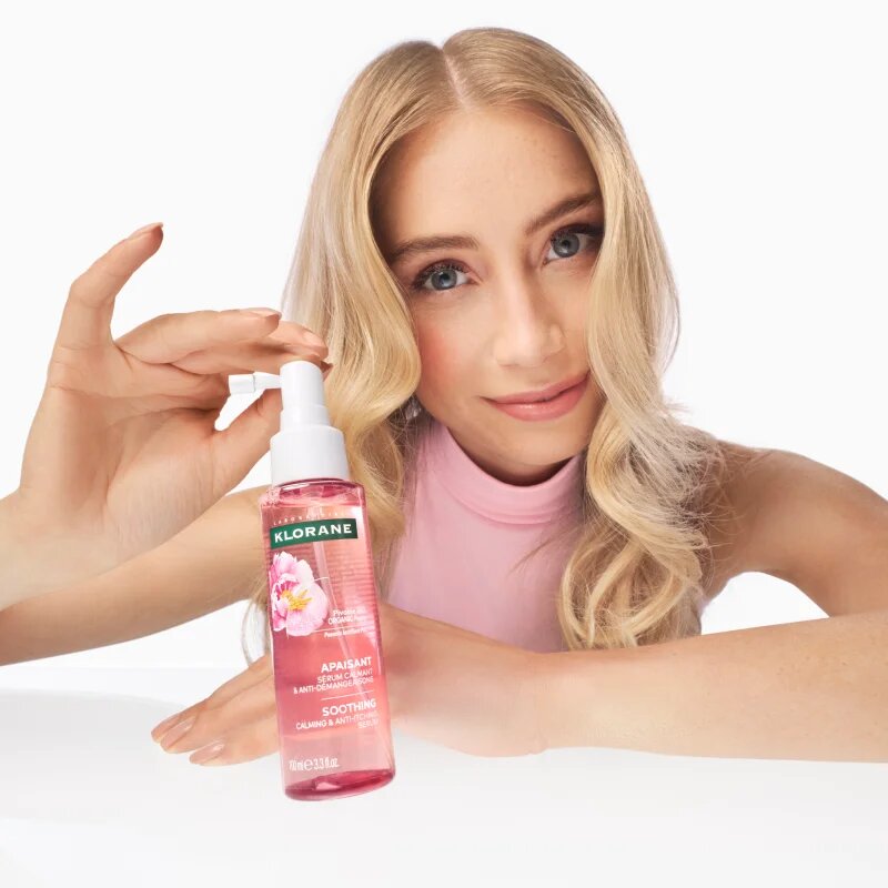 Klorane Peony Soothing Calming & Anti-Itching Serum успокояващ серум за чувствителен и раздразнен скалп 100 мл.