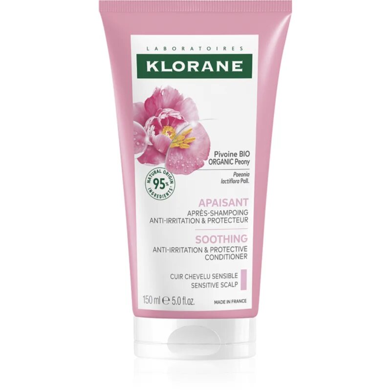 Klorane Peony Soothing Sensitive Hair Scalp Conditioner балсам за коса за чувствителна кожа на скалпа 150 мл.