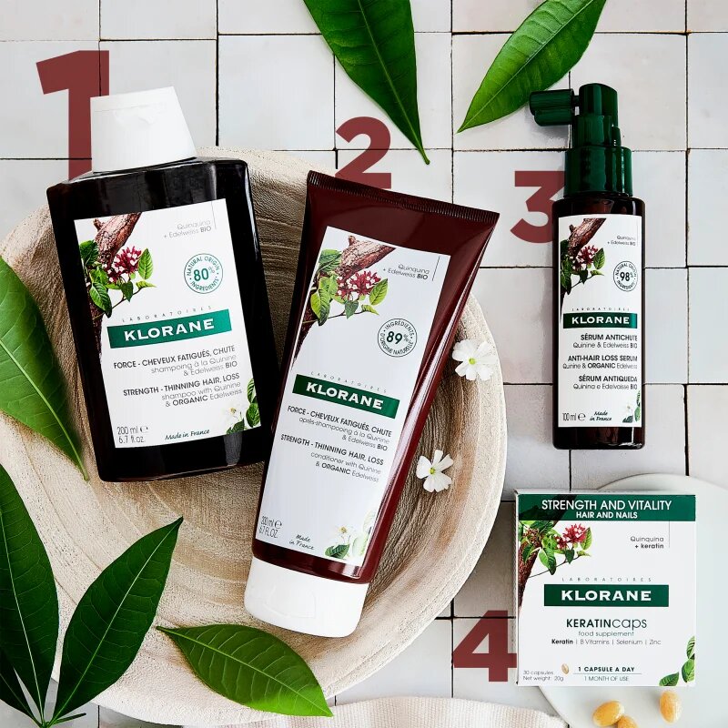 Klorane Quinine Anti-Hair Loss Shampoo подсилващ шампоан против косопад 400 мл.