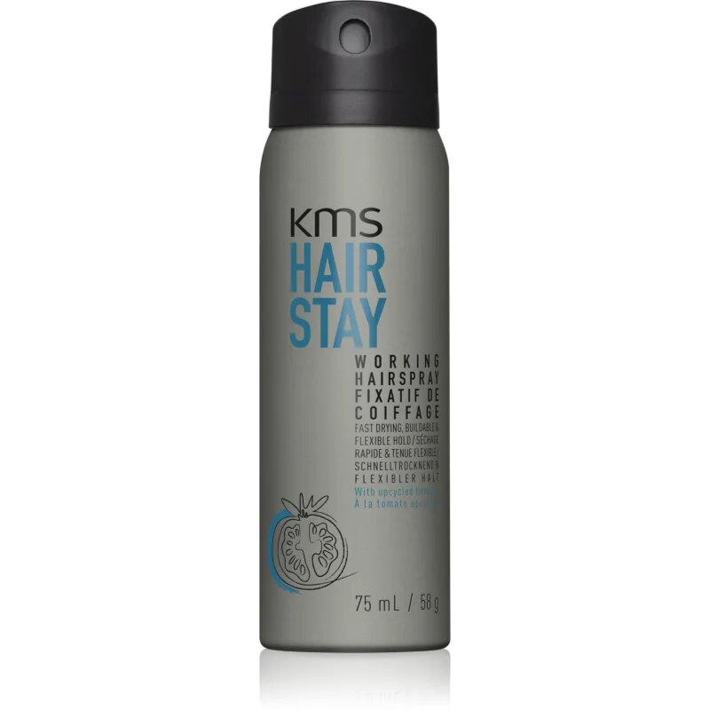 KMS Hair Stay Working Hairspray лак за коса за коса изложена на високи температури 75 мл.