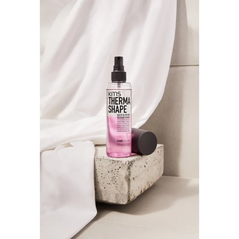 KMS Thermashape Quick Blow Dry стилизиращ защитен спрей за коса за по-бързо оформяне на прическата със сешоар 200 мл.