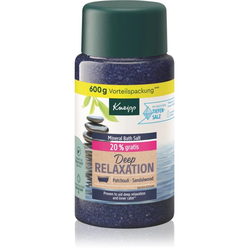Kneipp Deep Relaxation сол за баня Patchouli & Sandalwood 600 гр.