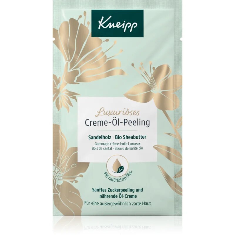Kneipp Luxurious Sheabutter пилинг за тяло с масло от шеа Sandalwood & Bio Sheabutter 40 мл.