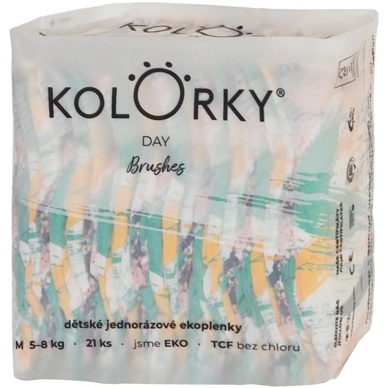 Kolorky Day Brushes еднократни ЕКО пелени размер М 5-8 Kg 21 бр.