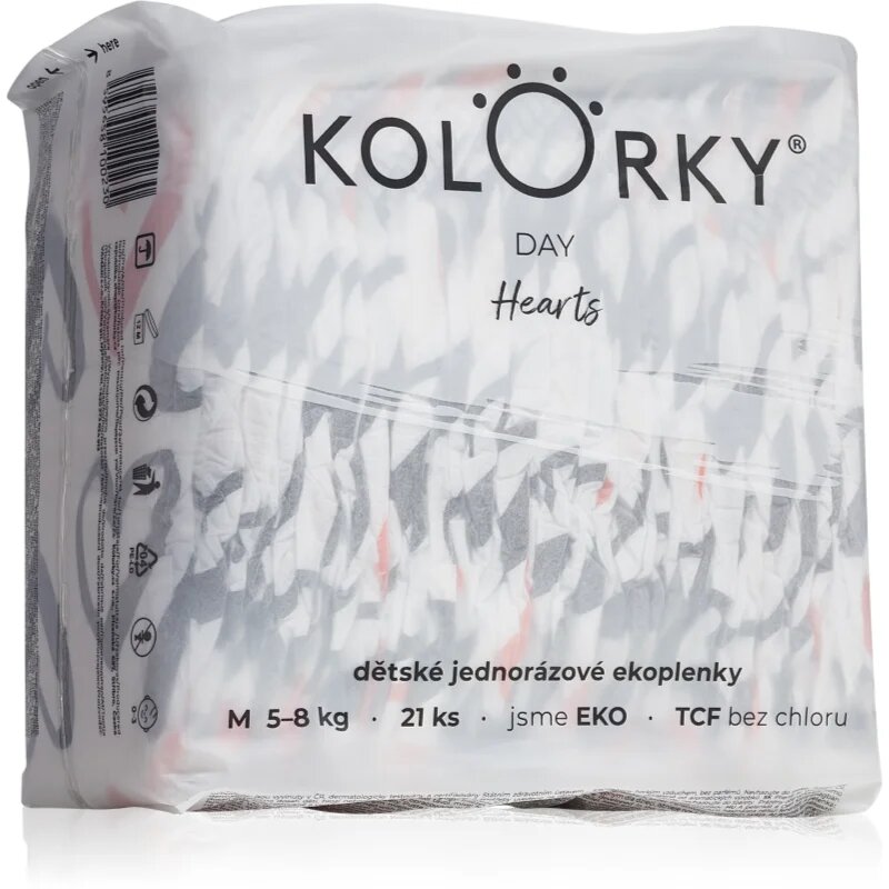 Kolorky Day Hearts еднократни пелени размер М 5-8 Kg 21 бр.