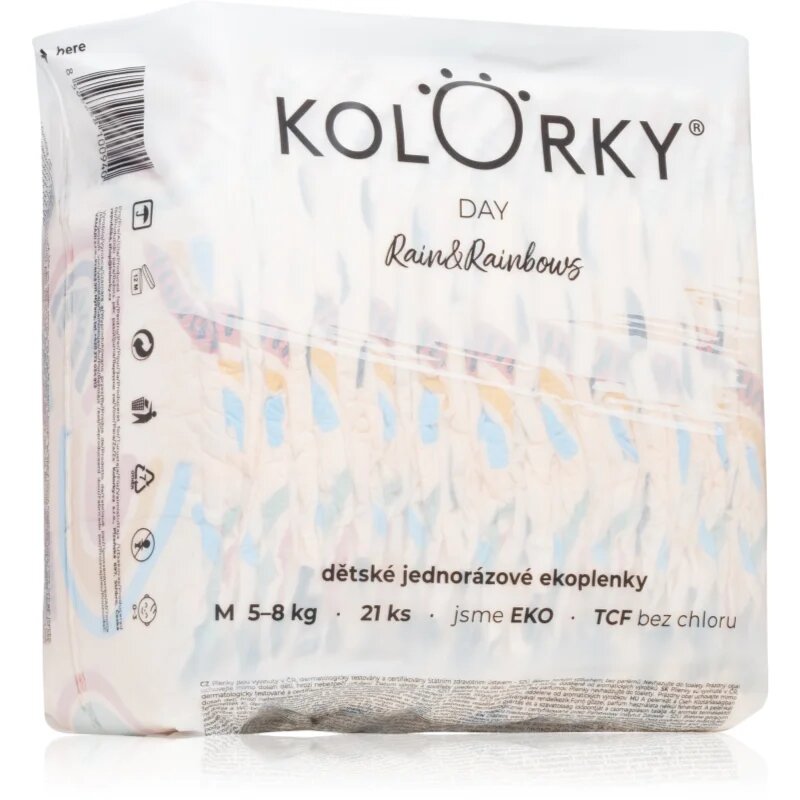 Kolorky Day Rain&Rainbow еднократни пелени размер М 5-8 Kg 21 бр.
