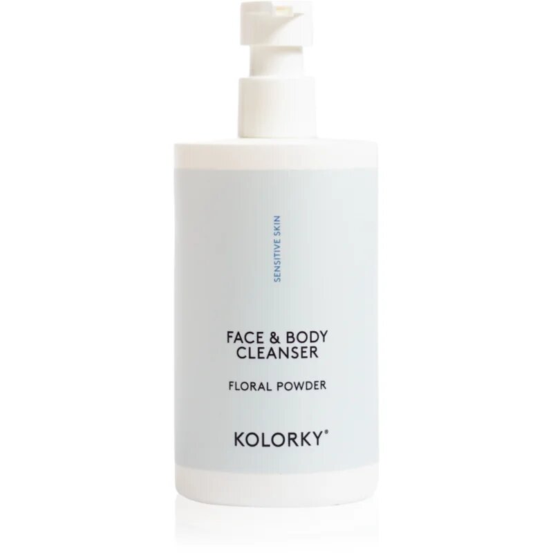 Kolorky Face & Body Cleanser нежен измиващ гел за лице и тяло Floral Powder 390 мл.