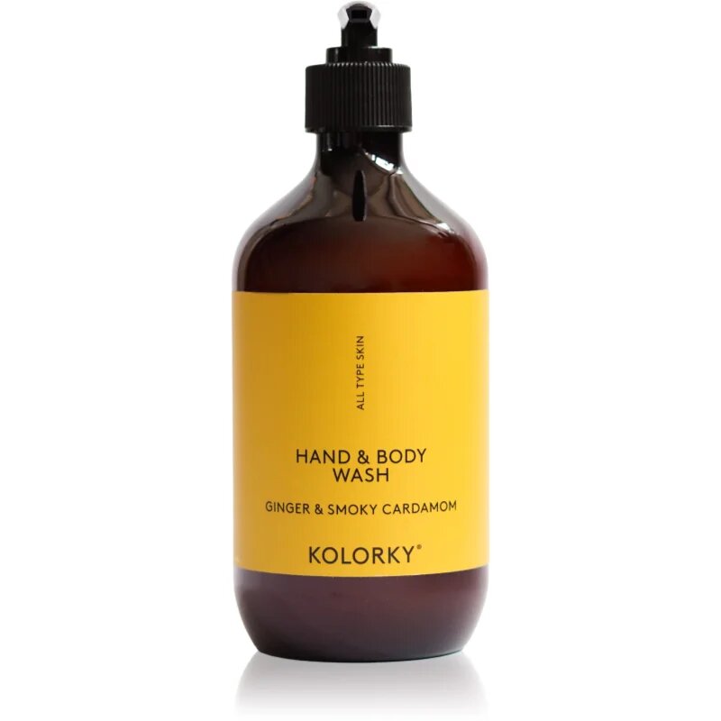 Kolorky Hand & Body Wash почистващ гел за ръце и тяло Ginger & Smoky Cardamom 490 мл.