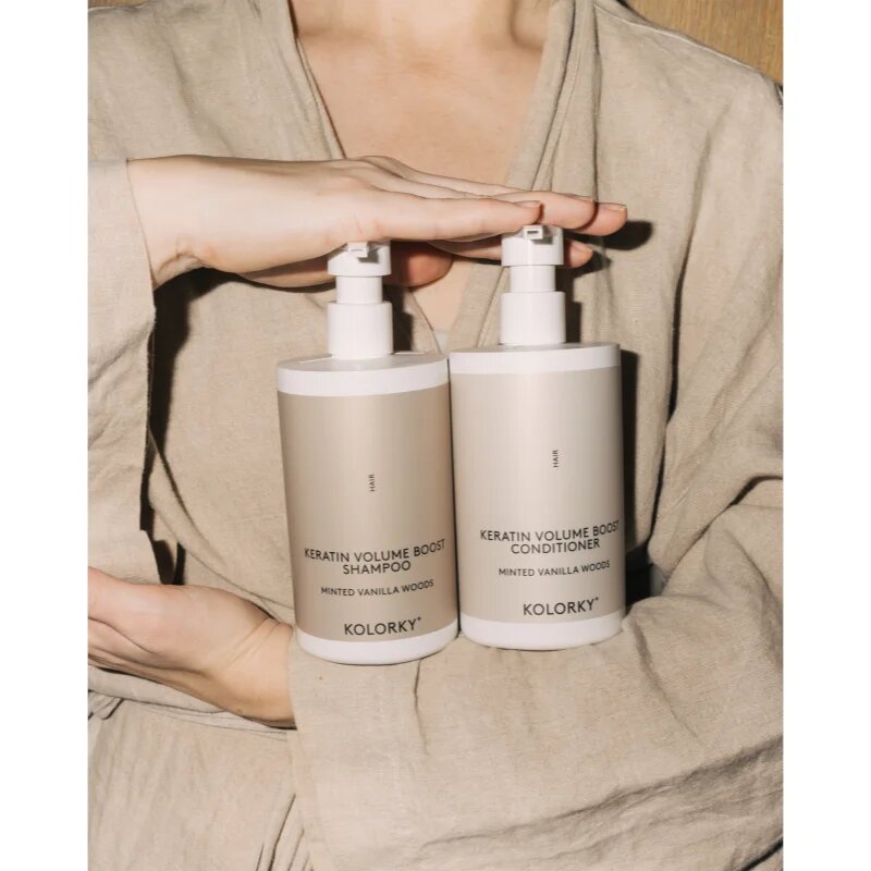 Kolorky Keratine Volume Boost Shampoo шампоан за обем Minted Vanilla Woods 390 мл.