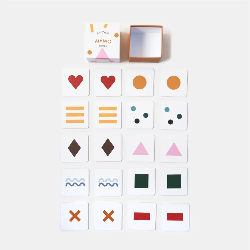 Kolorky Memo Game Shapes Съвпадение на картината 20 бр.