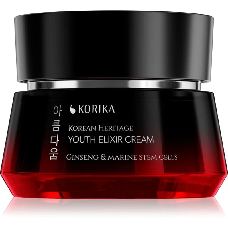 KORIKA Korean Heritage Ginseng & Marine Stem Cells Youth Elixir Cream подхранващ антиоксидантен крем за подмладяване на кожата на лицето 50 мл.