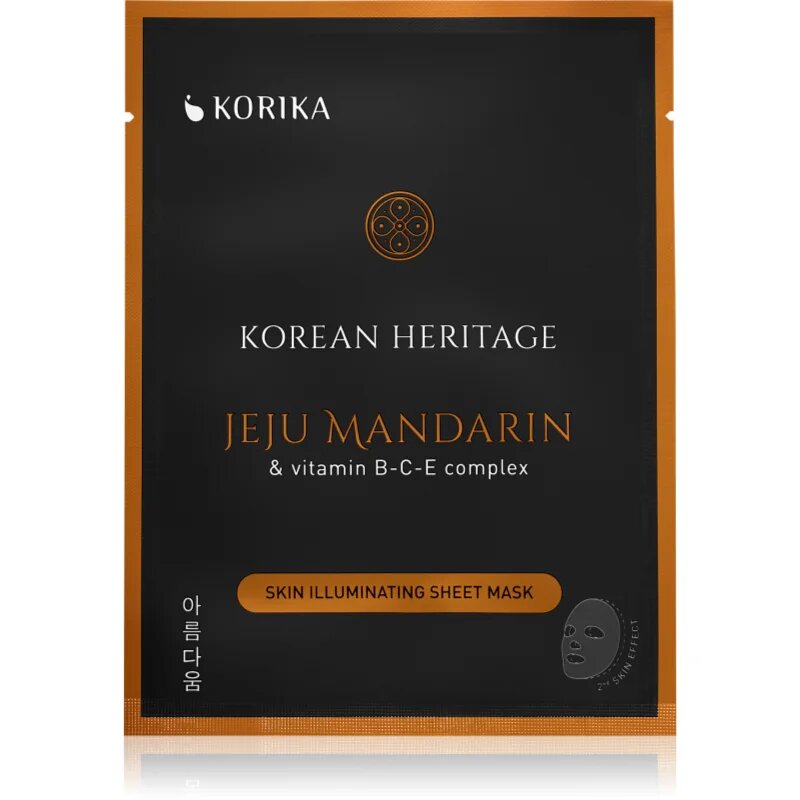 KORIKA Korean Heritage Set of 5 Skin Illuminating Face Sheet Masks комплект маски за лице на намалена цена за озаряване на лицето