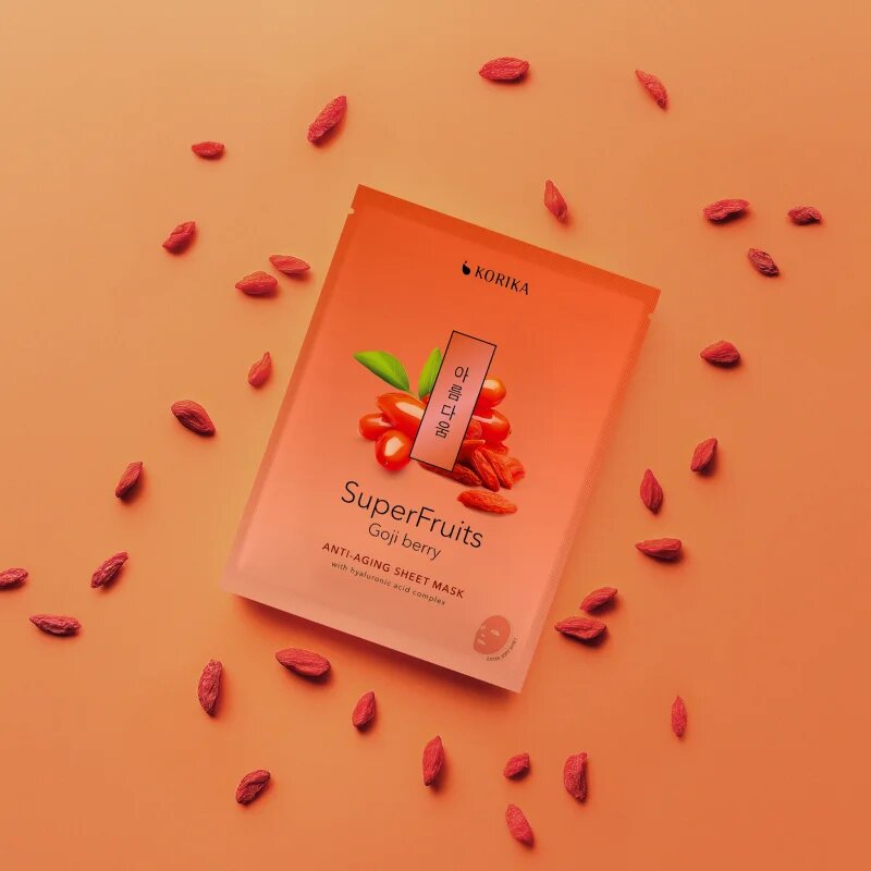 KORIKA SuperFruits Goji Berry - Anti-aging Sheet Mask подмладяваща маска за лице 25 гр.