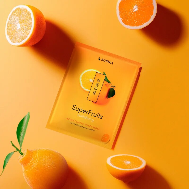 KORIKA SuperFruits Hallabong - Brightening Sheet Mask озаряваща платнена маска 25 гр.