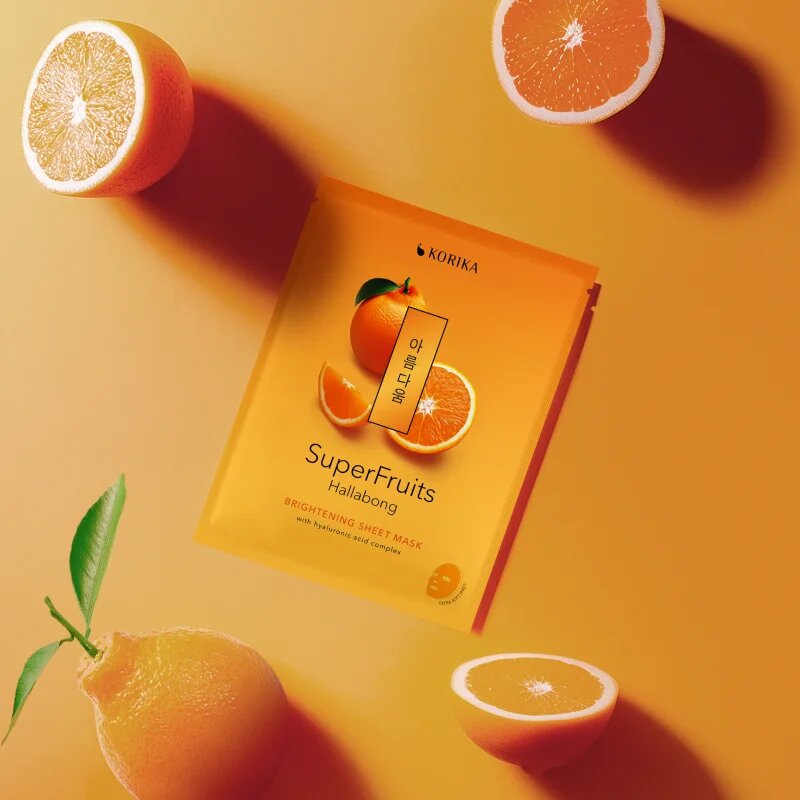 KORIKA SuperFruits Hallabong - Brightening Sheet Mask озаряваща платнена маска 25 гр.