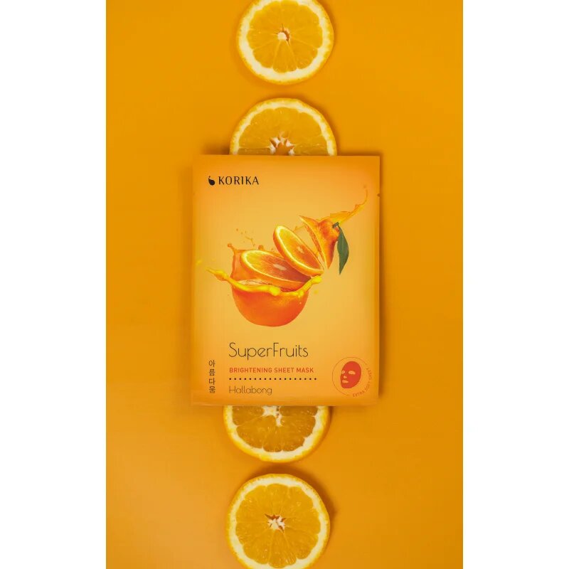 KORIKA SuperFruits Hallabong - Set of 5 Brightening Face Sheet Masks комплект маски за лице на намалена цена за озаряване на лицето Hallabong