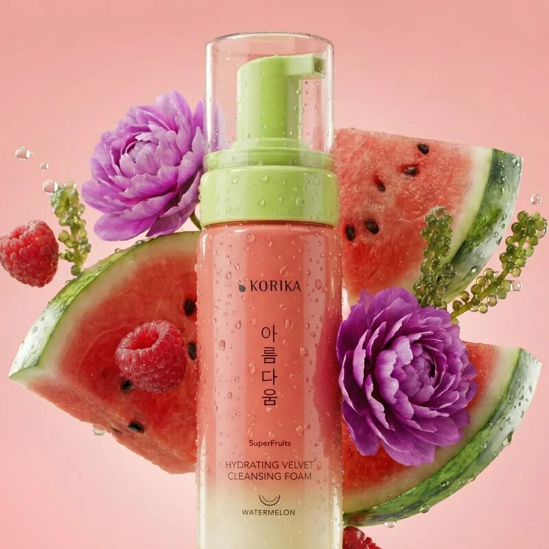 KORIKA SuperFruits Hydrating Velvet Cleansing Foam хидратираща почистваща пяна 150 мл.