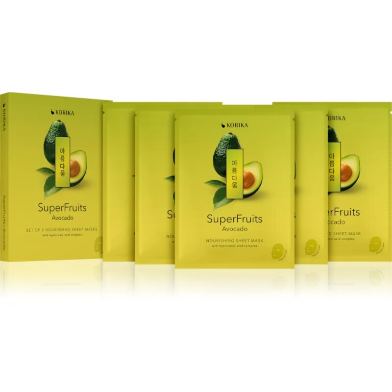 KORIKA SuperFruits комплект маски за лице на намалена цена с подхранващ ефект 5x25 гр.