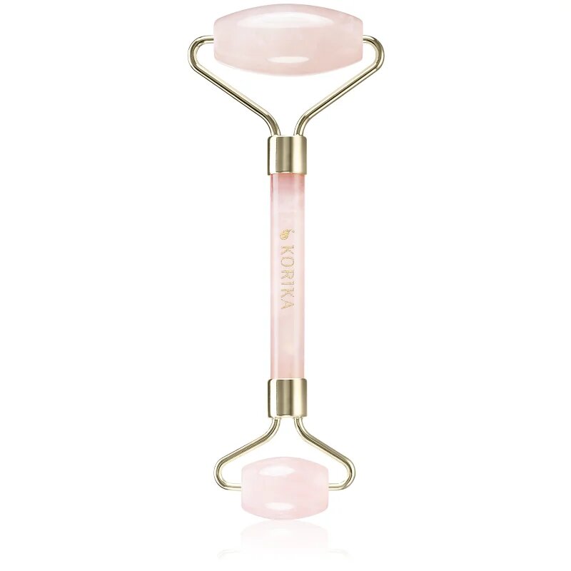KORIKA Tools Face Roller & Gua Sha масажно валяче за лице и масажно приспособление Quartz Pink