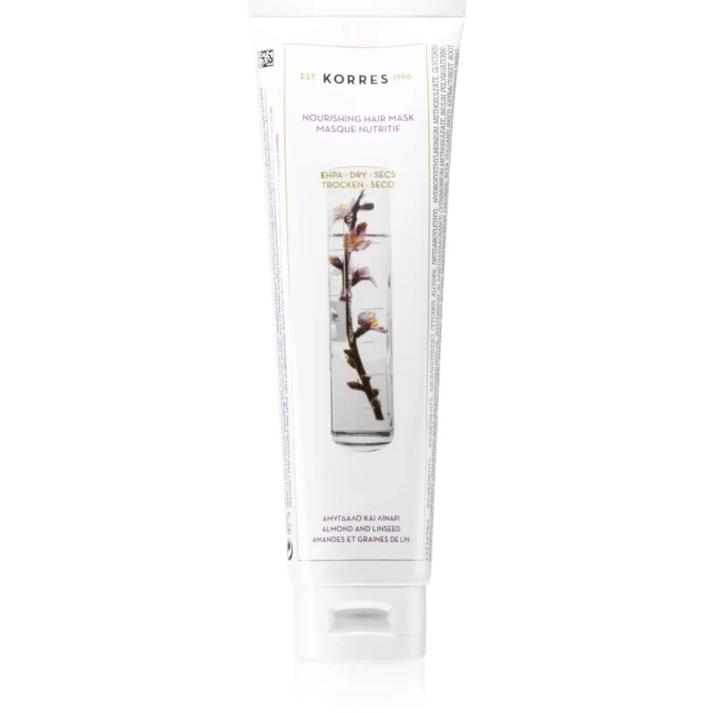 Korres Almond & Linseed подхранваща маска за суха и увредена коса 125 мл.