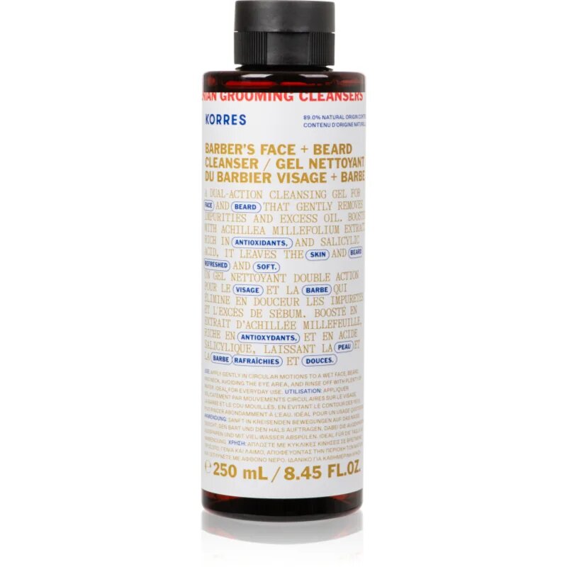 Korres Athenian Grooming почистващ гел за зоната на лицето и брадата 250 мл.