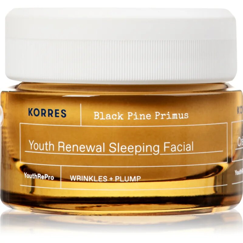 Korres Black Pine Primus нощен крем за лице против признаци на стареене 40 мл.