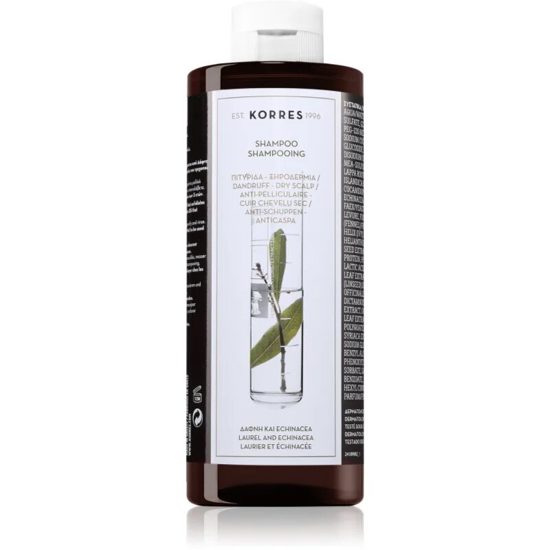 Korres Laurel & Echinacea шампоан против пърхот за суха кожа 400 мл.