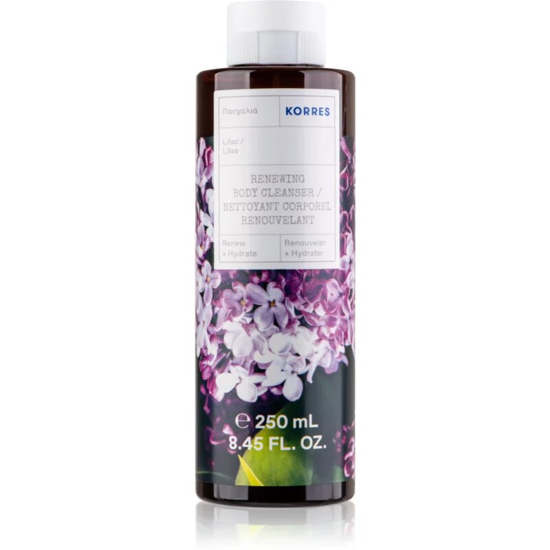 Korres Lilac опияняващ душ гел с аромат на цветя 250 мл.