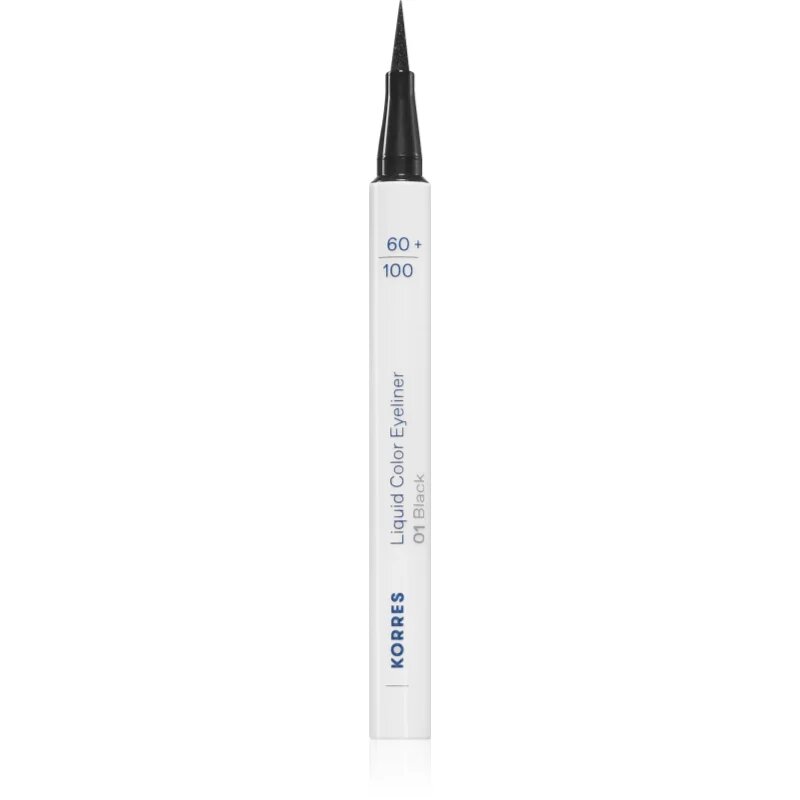 Korres Liquid Color Eyeliner водоустойчива очна линия маркер цвят 01 Black 1 мл.